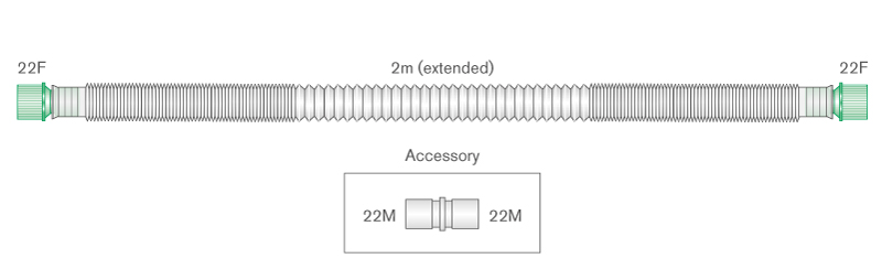 Compact™ reguliuojamo ilgio atšaka, ilgis 2.0m