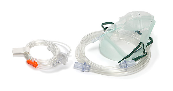 Sentri™ Intersurgical EcoLite™, suaugusiems, kaukė su CO2 monitoringo linija Microstream® kapnografijai, filtru ir deguonies vamzdeliu, ilgis 2.1m