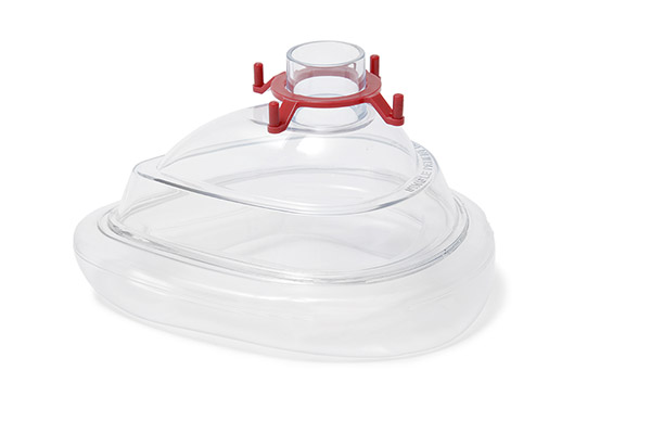 Ekonomiškos anesteziologinė veido kaukė su raudonu hook žiedu, suaugusiems, dydis 6, pajungimas 22F