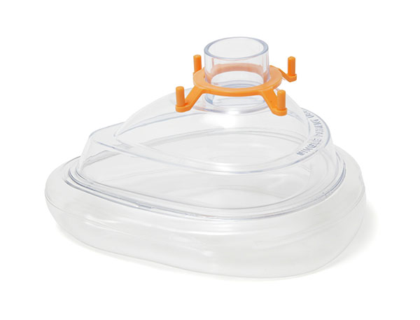 Ekonomiškos anesteziologinė veido kaukė su oranžiniu hook žiedu, suaugusiems, dydis 5, pajungimas 22F