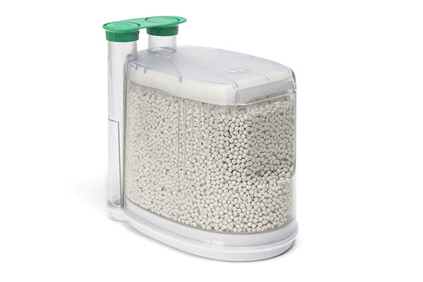 AbCan™, Spherasorb™ vienkartinis CO₂ absorbentas, keičiantis spalvą iš baltos į violetinę, 1,1 l. Skirtas naudoti su „Getinge®“ (anksčiau „Maquet®“) anestezijos tiekimo sistemomis: Flow-i™ C20, C30, C40, Flow-C™ ir Flow-E™.