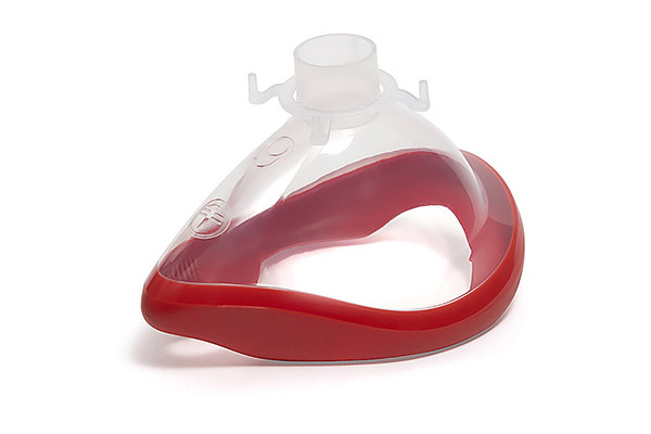 ClearLite™, anesteziologinė veido kaukė su hook žiedu, raudonas priegalvis, dydis 6 - ypač didelė suaugusiems, pajungimas 22F