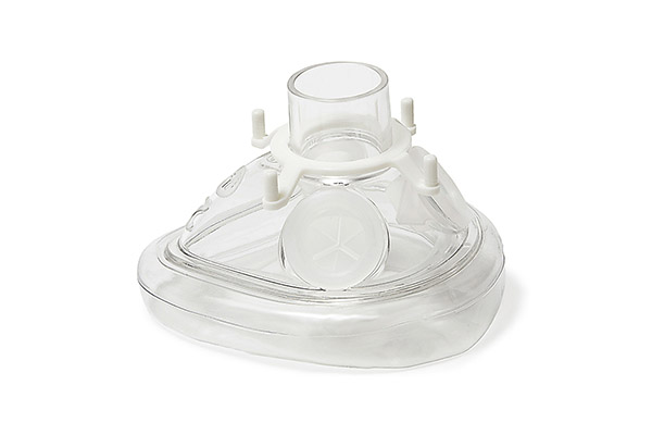 Endoskopinė veido kaukė tyrimams su baltu hook žiedu, vaikams, dydis 2, pajungimas 22F