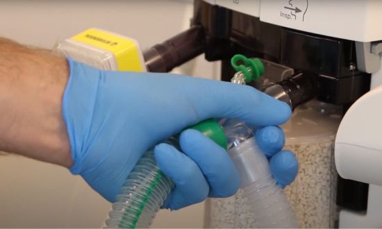 How to set up a DuoFlow™ single limb bi-lumen breathing system