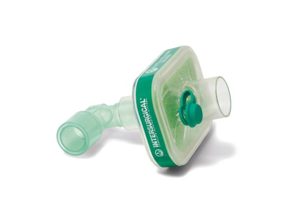  Filta-Therm™ kombinuotas kvėpavimo filtras su luer anga ir fiksuota alkūne