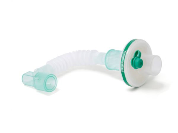 Clear-Therm™ Midi kombinuotas kvėpavimo filtras su luer anga, Superset™ paciento jungtele ir fiksuota alkūne