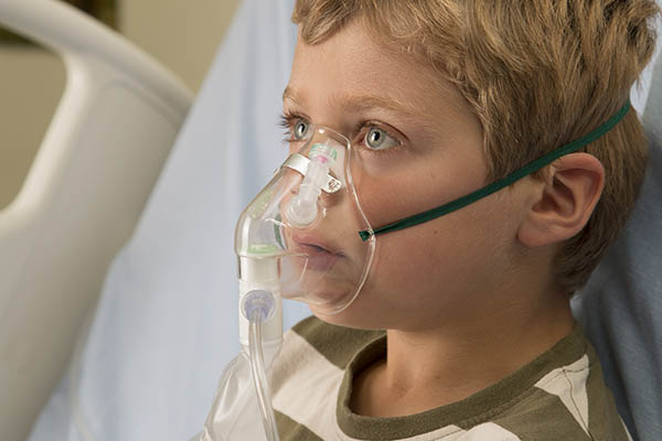 Respi-Check™, vaikams, aukštos koncentracijos deguonies kaukė su kvėpavimo dažnio indikatoriumi ir deguonies vamzdeliu, 2.1m