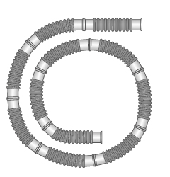 22mm diametro Flextube™ vamzdis 50m rulone, karpomas kas 0.15m
