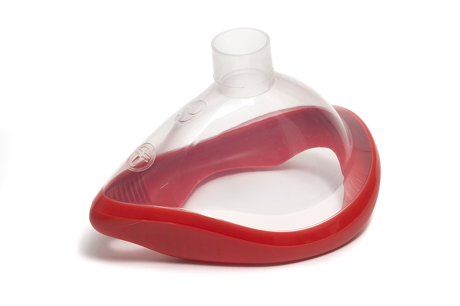 ClearLite™, anesteziologinė veido kaukė be hook žiedo, raudonas priegalvis, dydis 6 - ypač didelė suaugusiems, pajungimas 22F 