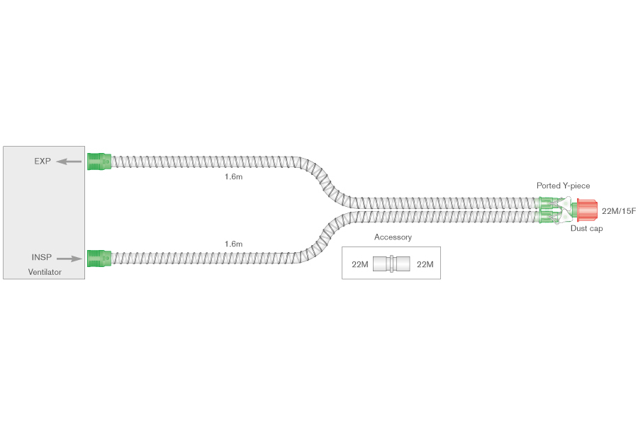 15mm diametro Smoothbore lygiasienė kvėpavimo sistema, sistemos ilgis 1.6m