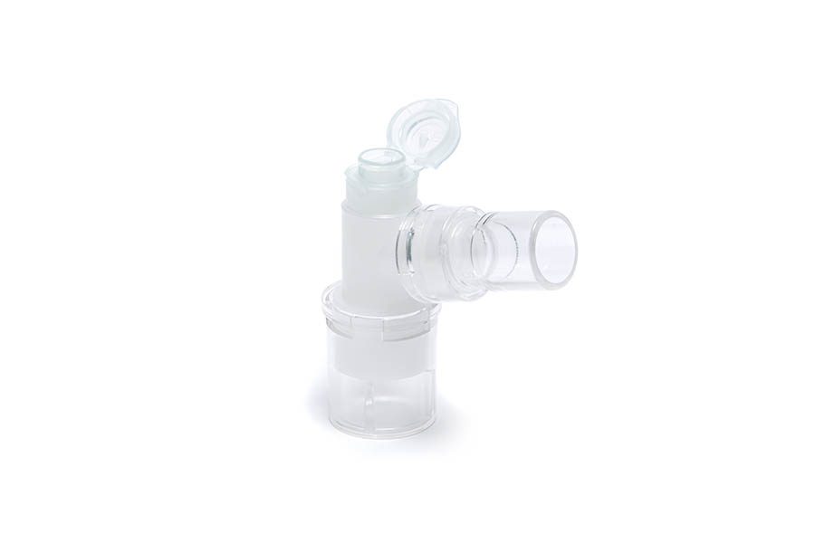 Alkūnė su dviem šarnyrinėmis jungtimis, 15M - atidaromu dangteliu ir 7.6mm anga, 15F-22M/15F 