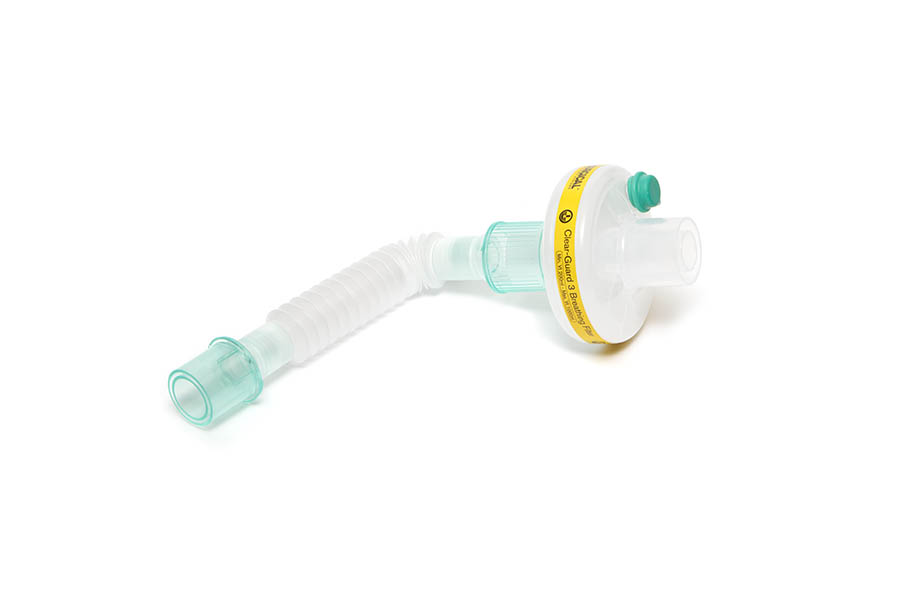 Clear-Guard™ 3 kvėpavimo filtras ir Superset™ paciento jungtelė