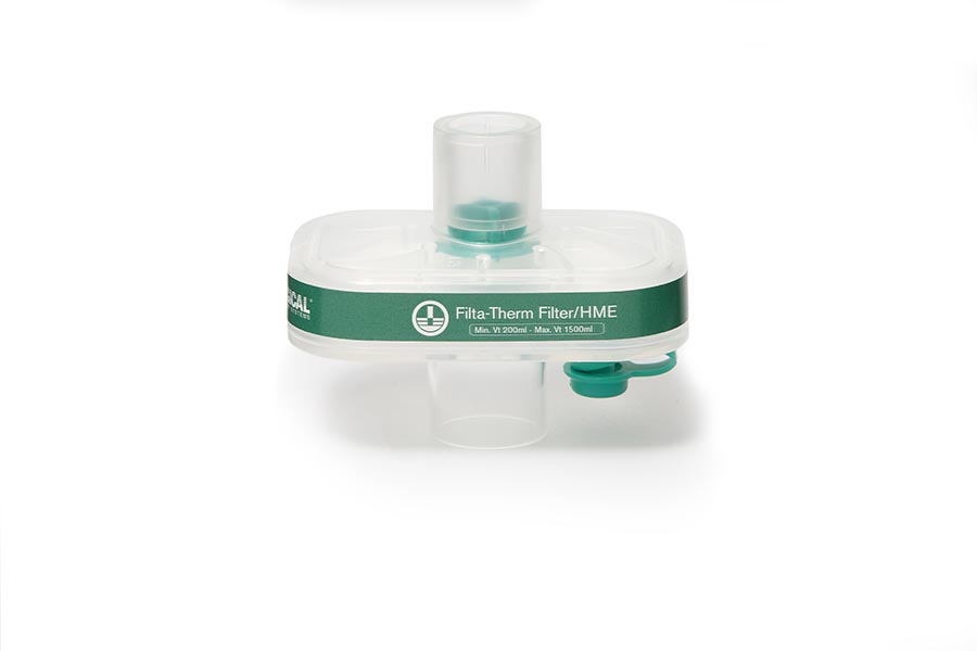 Filta-Therm™ kombinuotas kvėpavimo filtras su luer anga