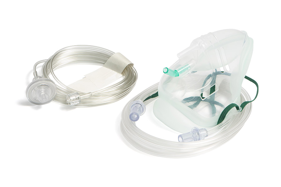 Sentri™ Intersurgical EcoLite™, suaugusiems, kaukė su CO2 monitoringo linija, filtru ir deguonies vamzdeliu, ilgis 2.1m