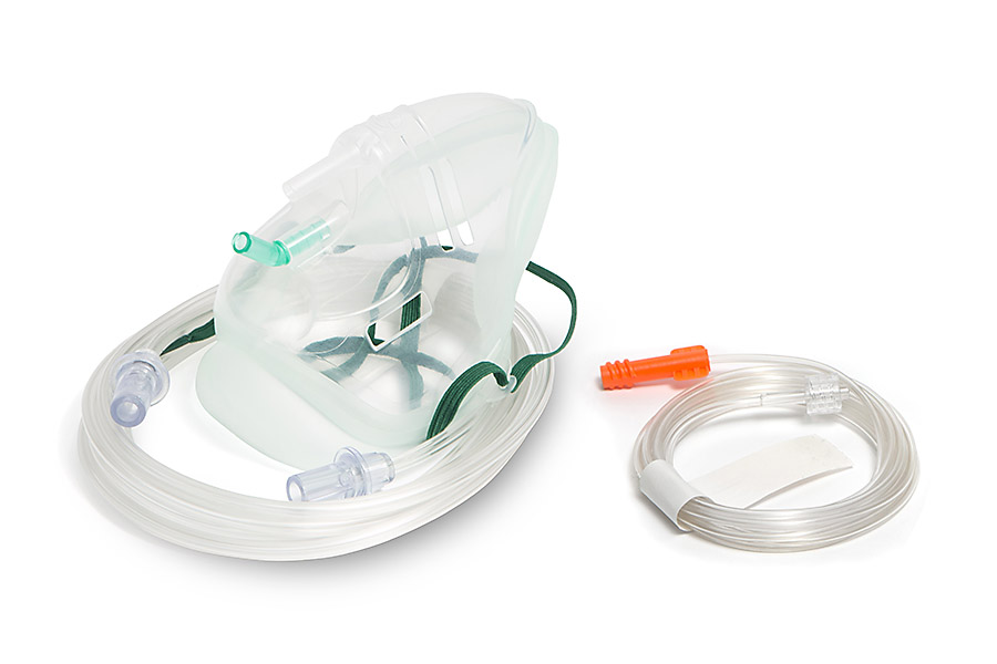 Sentri™ Intersurgical EcoLite™, suaugusiems, kaukė su CO2 monitoringo linija Microstream® kapnografinai ir deguonies vamzdeliu, ilgis 2.1m