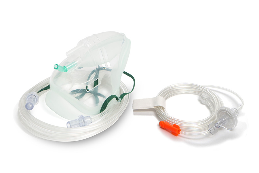 Sentri™ Intersurgical EcoLite™, suaugusiems, kaukė su CO2 monitoringo linija Microstream® kapnografijai, filtru ir deguonies vamzdeliu, ilgis 2.1m