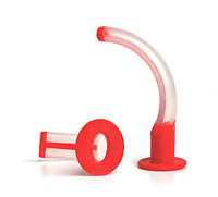 Vientisas orofaringinis vamzdelis su integruotu spalvotu sukandimo paviršiumi, ISO 10.0, dydis 4, raudonas