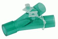 22mm diametro Y jungtis su 7.6mm angomis, (paciento pusėje) 22M/15F-22M-22M