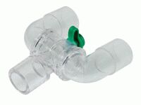 22mm diametro šarnyrinė Y jungtis su fiksuota jungtimi paciento pusėje ir suluer anga, 22M/15F-22M-22M