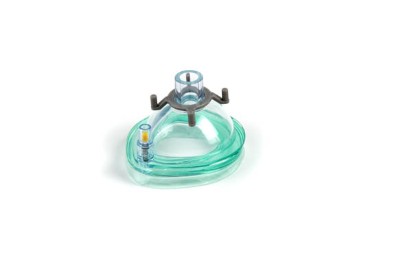 Anesteziologinė veido kaukė, vyšnių kvapo, su pilku hook žiedu, kūdikiams, dydis 1, pajungimas 15M