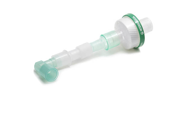 Inter-Therm™ kombinuotas kvėpavimo filtras su luer anga, Superset™ paciento jungtele ir nuimama alkūne - sterilus
