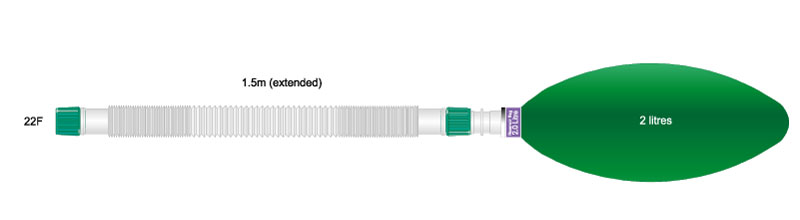 Compact™ reguliuojamo ilgio atšaka su 2l rezerviniu maišu, ilgis 1.5m