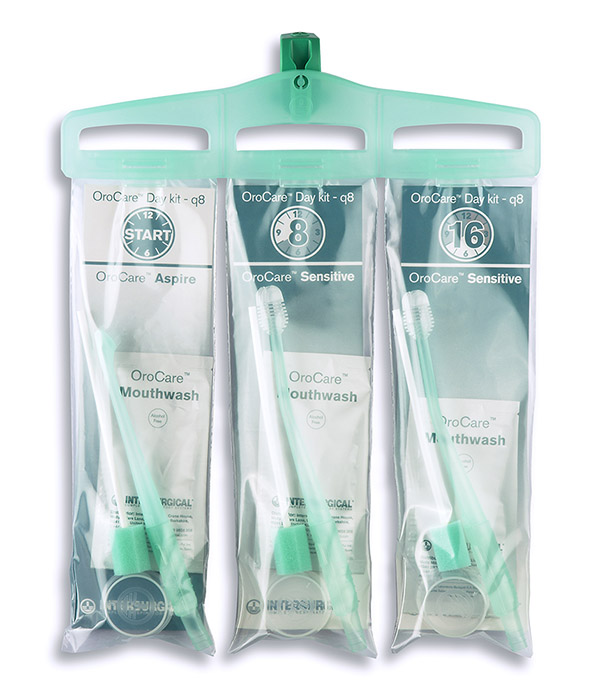 OroCare™ 24 valandų dienos rinkinys su chlorheksidinu burnos skalavimui - q8 (valymui kas 8 valandas)